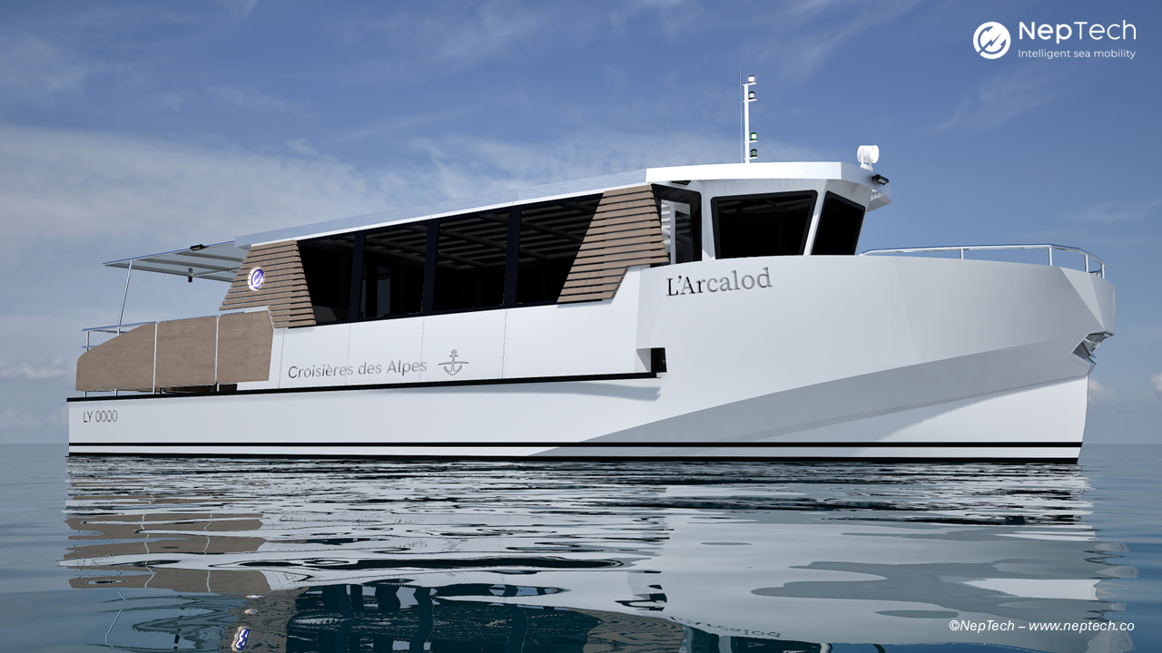 Un design NepTech de navire de transport à passagers pour le lac d ...