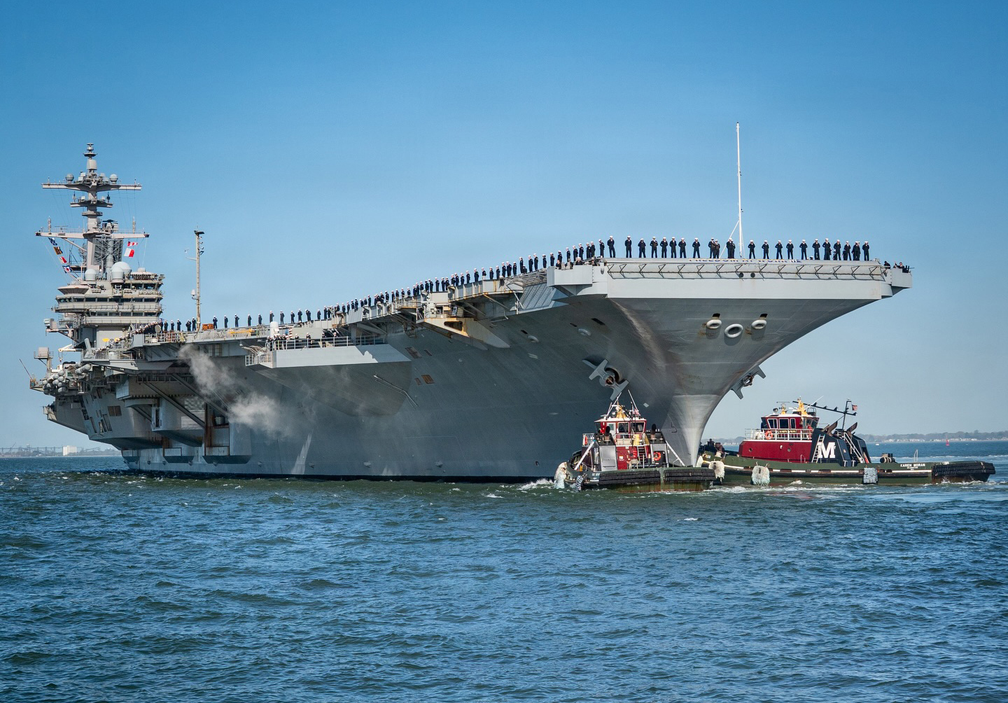 The aircraft carrier USS George H. W. Bush has left the United States