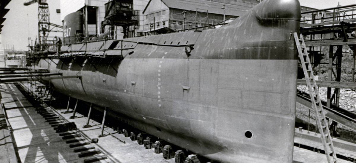 Quand le sousmarin Minerve était en construction à Nantes Mer et Marine
