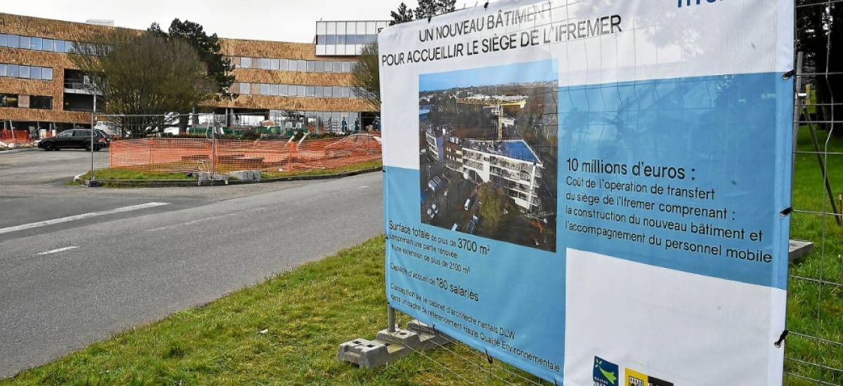 215666 tfr Le nouveau siège d'Ifremer à Plouzané (29), près de Brest.