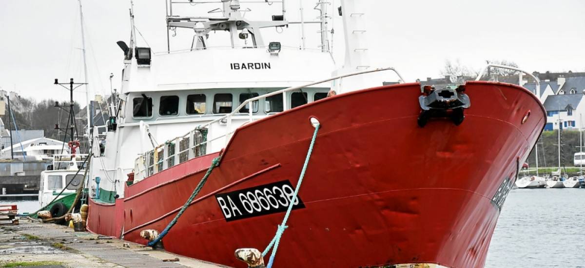 244602 tfr Régulièrement, d’anciens navires concarnois, immatriculés à Bayonne mais qualifiés de « franco-espagnols » par la CGT, viennent débarquer leur pêche dans leur ancien port d’attache. Comme ici l’Ibardin, photographié il y a deux ans.
