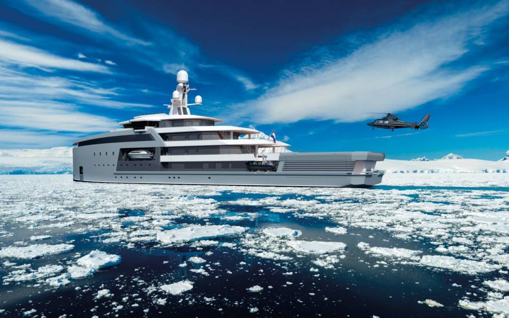 yacht brise glace