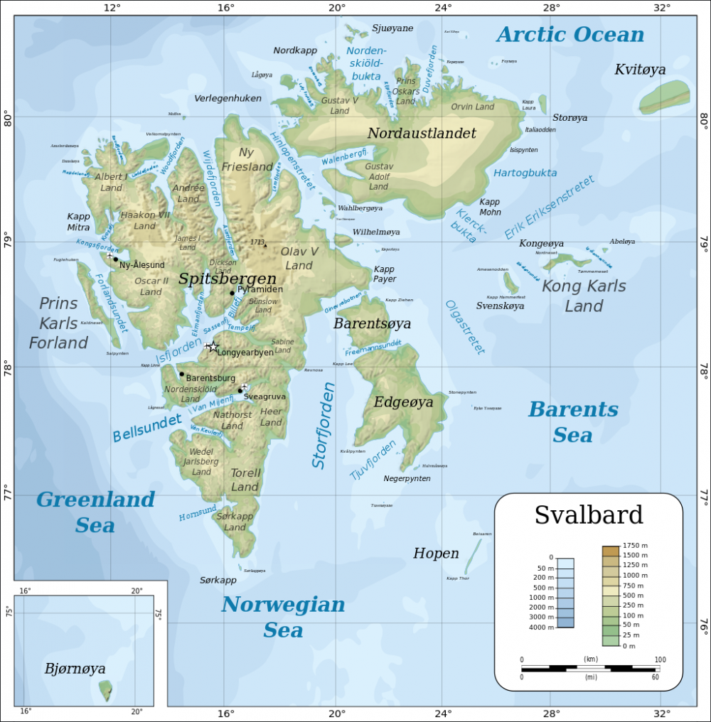 213832 carte Svalbard