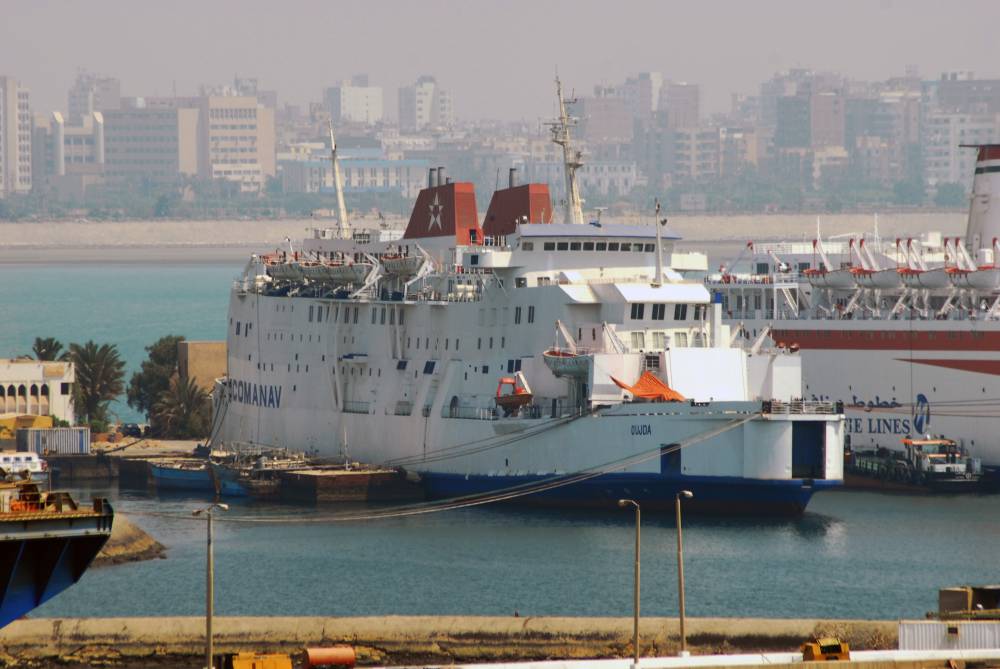 226441 Le Oujda à quai à Port Tawfiq en juillet 2008 sous les couleurs de la CoMaNav