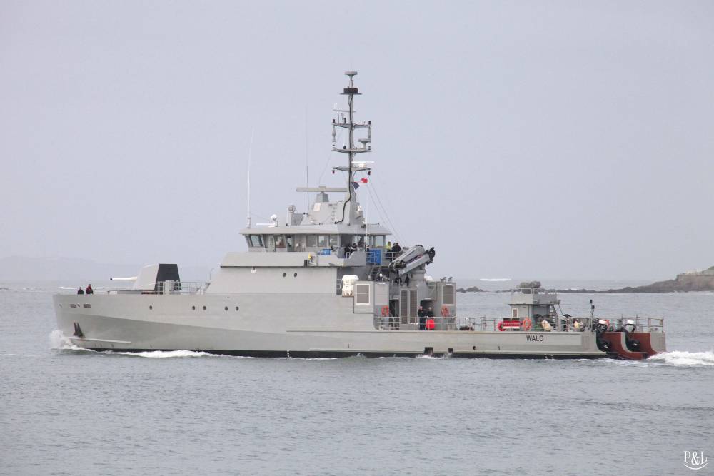 Le patrouilleur sénégalais Walo à la mer Mer et Marine