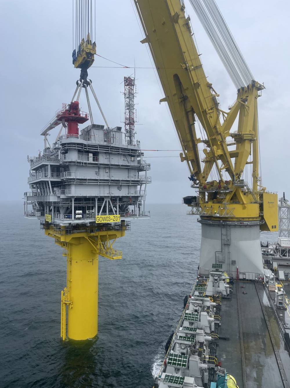 Chantiers de l’Atlantique : la sous-station du parc Gode Wind 3 a été ...
