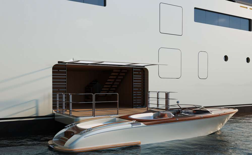 La coque du super-yacht d’Aman at Sea est arrivée au chantier T ...