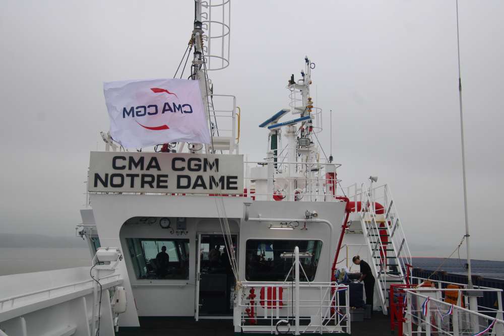 Baptême du CMA CGM Notre Dame au Havre | Mer et Marine