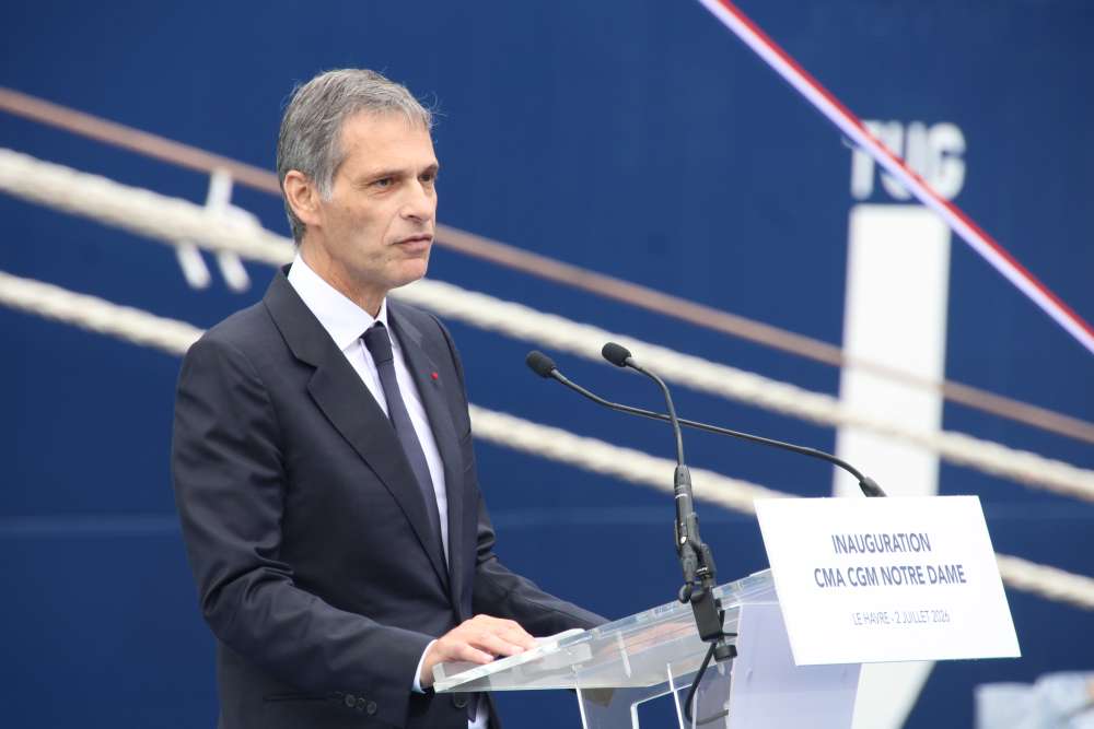 Baptême du CMA CGM Notre Dame au Havre | Mer et Marine