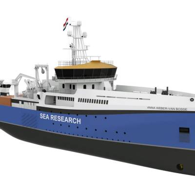 Le navire océanographique néerlandais Pelagia de passage à Brest Mer